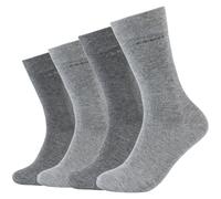 Camano Unisex Socken bamboo nachhaltig mit atmungsaktiver Bambusfaser Bund ohne Gummidruck Damen und Herren bamboo 4er Pack 39/42 dark grey melange