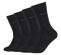 Camano Unisex Socken bamboo nachhaltig mit atmungsaktiver Bambusfaser Bund ohne Gummidruck Damen und Herren bamboo 4er Pack 35/38 black
