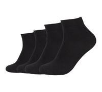 4er Pack camano Soft Bamboo Quarter Socken 9999 - black 35-38