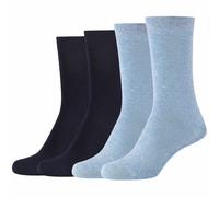 4er Pack camano Soft Baumwoll Crew Socken Damen 5999 - navy 39-42