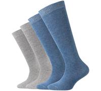 4er Pack camano Soft Baumwolle Kniestrümpfe Kinder 5500 - denim melange 27-30