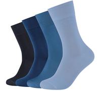 4er Pack camano Soft Bio-Baumwolle Crew Socken Herren 5803 - blue mix 41-46