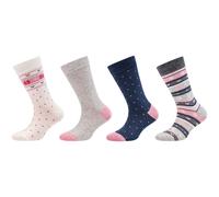 4er Pack camano Soft Bio-Baumwolle Crew Socken Mädchen 1201 - offwhite 31-34