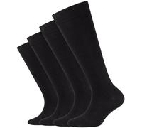 4er Pack camano Soft Bio-Baumwolle Kniestrümpfe Kinder 0005 - black 35-38