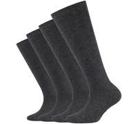 4er Pack camano Soft Bio-Baumwolle Kniestrümpfe Kinder 0008 - anthracite (08) - anthrac 23-26