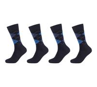 4er Pack camano Soft Classic Argyle Crew Socken Herren 0004 - navy 43-46