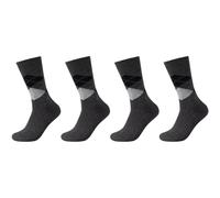 4er Pack camano Soft Classic Argyle Crew Socken Herren 0008 - anthracite 43-46