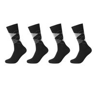 4er Pack camano Soft Classic Argyle Crew Socken Herren 0049 - fog 47-49