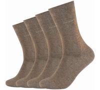 4er Pack camano Soft Crew Socken 0039 - camel 43-46
