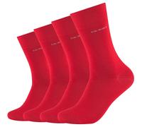 4er Pack camano Soft Crew Socken 3500 - true red 35-38
