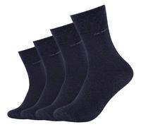 camano Socken im unifarbenen Design im 2x2er-Pack in Dunkelblau Melange, Größe 39-42