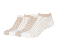 4er Pack camano Soft Originals Bio-Baumwolle Striped Sneakersocken Damen 1201 - offwhite 35-38