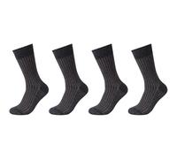 Camano Herren Online Men ca-Soft Shadow Stripes 4er Pack Socken, Anthracite Melange, 43/46