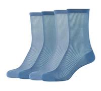 4er Pack camano Soft Transparent Ankle Socken Damen 5219 - cerulean 35-38