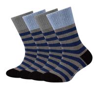 4er Pack camano Warm & Cozy Crew Socken Kinder 9700 - dark grey melange 23-26