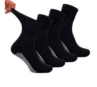 4er-Pack kurze Bambus-Diabetes-Socken mit Griffen für Männer und Frauen EU 46 - 48