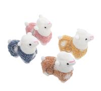 4er-pack kuschelige -Plüsch-Tier Schlüsselanhänger,