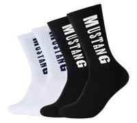 Tennissocken 4er-Pack mit angenehmer Bio-Baumwolle Mustang black white 39 (Artikelnummer: 5C166/20X39)