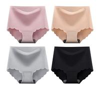 4er-Pack Nahtlose Slips Damen Modal Unterhosen Panties Schlüpfer Mehrpack