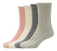 Socken S.OLIVER "warm & cozy", Damen, Gr. 35-38, bunt (ghost gray lurex), Materialmix, Socken Socken, mit elastischem Bund (44434133-35) ghost gray lurex