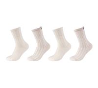 4er Pack s.Oliver Cosy Sustainable Rib Crew Socken 1202 - offwhite melange 39-42