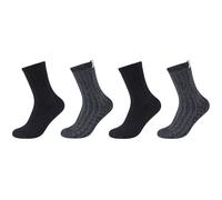 4er Pack s.Oliver Cosy Sustainable Rib Crew Socken 9999 - black 35-38