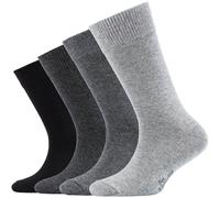 4er Pack s.Oliver Essentials Gekämmte Baumwolle Crew Socken Kinder 9303 - light grey mix 31-34