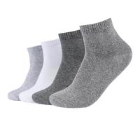 4er Pack s.Oliver Essentials Gekämmte Baumwolle Quarter Socken 1001 - white mouliné mix 39-42