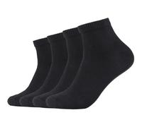 s.Oliver RED LABEL Socken mit Label-Detail im 4er-Pack Modell 'Quarter' in Black, Größe 43/46