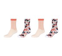 Socken S.OLIVER "Socken 4er Pack", Damen, Gr. 39-42, pink (pink sand), 98% Polyester, 2% Elasthan, Socken Socken (96691366-39) pink sand