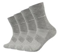 Socken S.OLIVER "Socken 4er Pack", Herren, Gr. 35/38, grau (light grau melange), 82% Viskose, 16% Polyamid, 2% Elasthan, meliert, Socken (96299605-35) light grau melange