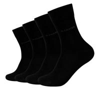 Socken S.OLIVER "Socken 4er Pack", Herren, Gr. 39/42, schwarz (schwarz schwarz), 82% Viskose, 16% Polyamid, 2% Elasthan, uni, Socken (98607335-39) schwarz schwarz