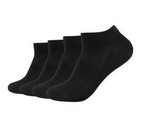 Sneakersocken S.OLIVER "4er Pack", Damen, Gr. 43-46, schwarz (schwarz schwarz), 81% Viskose, 17% Polyamid, 2% Elasthan, uni, Socken Sneakersocken (46907525-43) schwarz schwarz