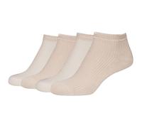 4er Pack s.Oliver Originals Bio-Baumwolle Striped Rib Sneakersocken Damen 8110 - light beige 35-38