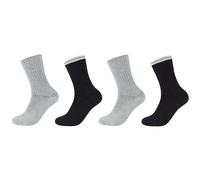 Socken S.OLIVER "Socken 4er Pack", Damen, Gr. 43-46, schwarz, 75% Baumwolle, 23% Polyester, 2% Elasthan, gestreift, Socken Socken (88559623-43) schwarz