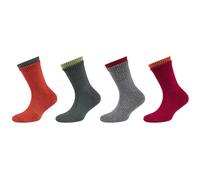 4er Pack s.Oliver Originals Rib Crew Socken Kinder 3780 - biking red 35-38