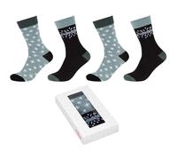 s.Oliver Unisex Weihnachtssockenbox 4er Pack 36/40 black