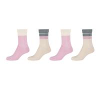 4er Pack s.Oliver Silky Touch Rib Crew Socken Damen 1101 - birch 39-42