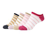 4er Pack s.Oliver Silky Touch Stripe Lurex Sneakersocken Damen 4146 - almond blossom 35-38