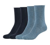 Socken S.OLIVER "Socken 4er Pack" Gr. 35/38, blau (stone melange, navy) Damen Socken (58355432-35) stone melange, navy