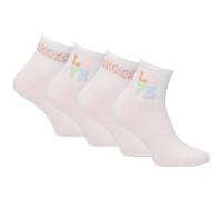 4er Pack Tamaris Comfort Leo Quarter Tennissocken Damen 1764 - white-white 35-38