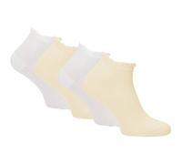 4er Pack Tamaris Dots Quarter Socken Damen 9812 - lemon-white 39-42