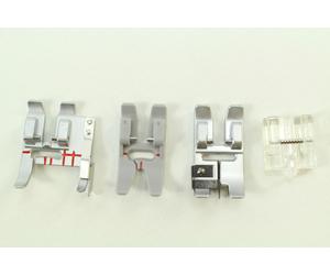 4er Set Nahtzugabenfuß, Gleitsohle, nahtverd. RV-Fuß, Schmalkantenfuß für PFAFF IDT-S