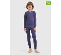 4F 2tlg. Thermowäsche-Set in Blau - Größe 128/134 | Kinder Waesche