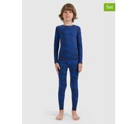 4F 2tlg. Thermowäsche-Set in Dunkelblau - Größe 152/158 | Kinder Waesche