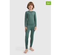 4F 2tlg. Thermowäsche-Set in Grün - Größe 152/158 | Kinder Waesche