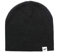 4F Beanie-Mütze für Jungen, für den Alltag, für Schule, Freizeit, Winter, Fitnessstudio, Schwarz