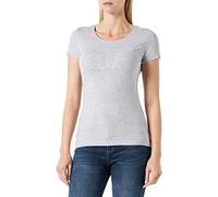 4F Damen T-Shirt Tsd353 Tshirt Datei bedienen, Cold Light Grey Melange, Large