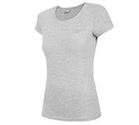 4F Damen Women's T-Shirt TSD350 T-Shirt, Cold Light Grey Melange, M