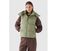 4F Daunenweste in Khaki - Größe M | Damenjacken